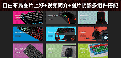 自由模块:阿里国际站分类+视频简介+产品展示CSS上移阴影动态效果模板生成 ...